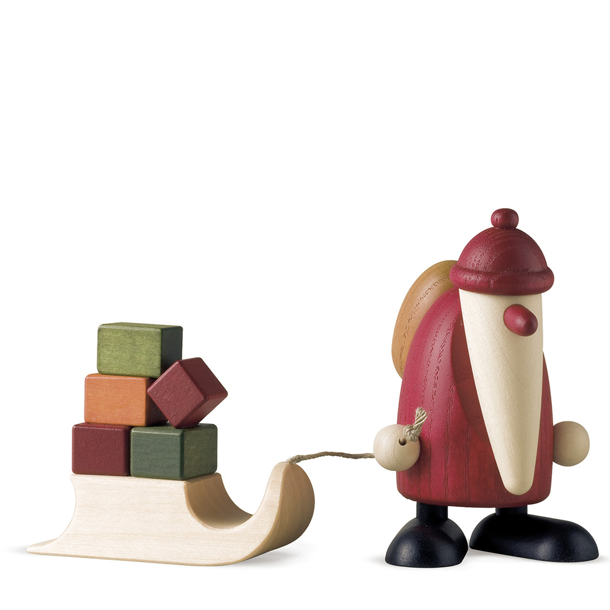 Weihnachtsmann mit Geschenkeschlitten, klein