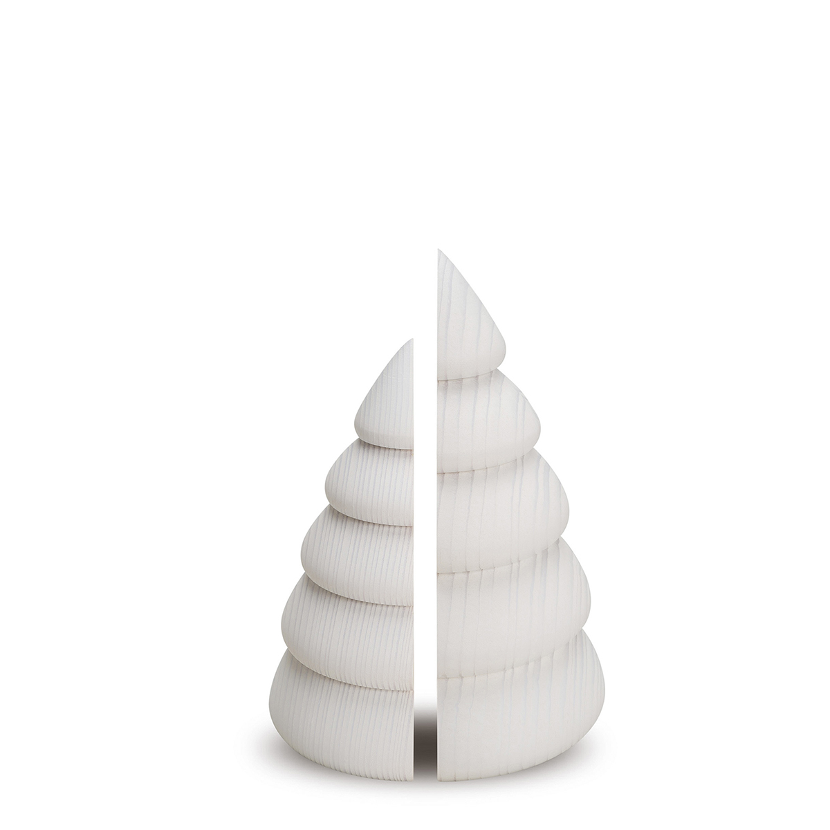 halber Winterbaum, mittel - 11,5 cm, weiß