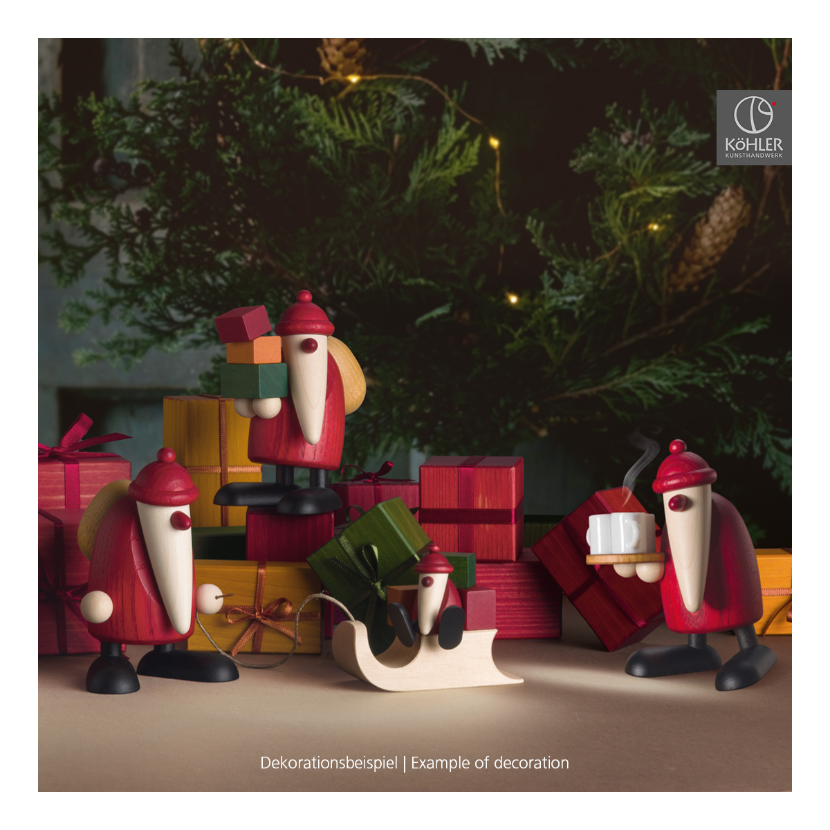 Santa Claus carrying presents, small