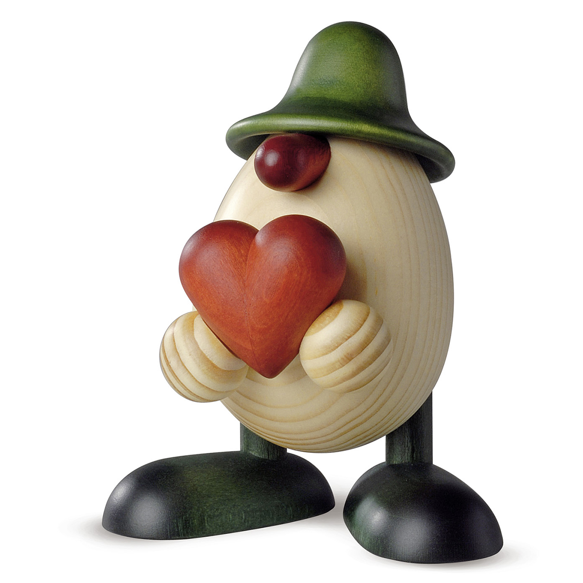 Eierkopf Vater Hanno mit Herz, grün