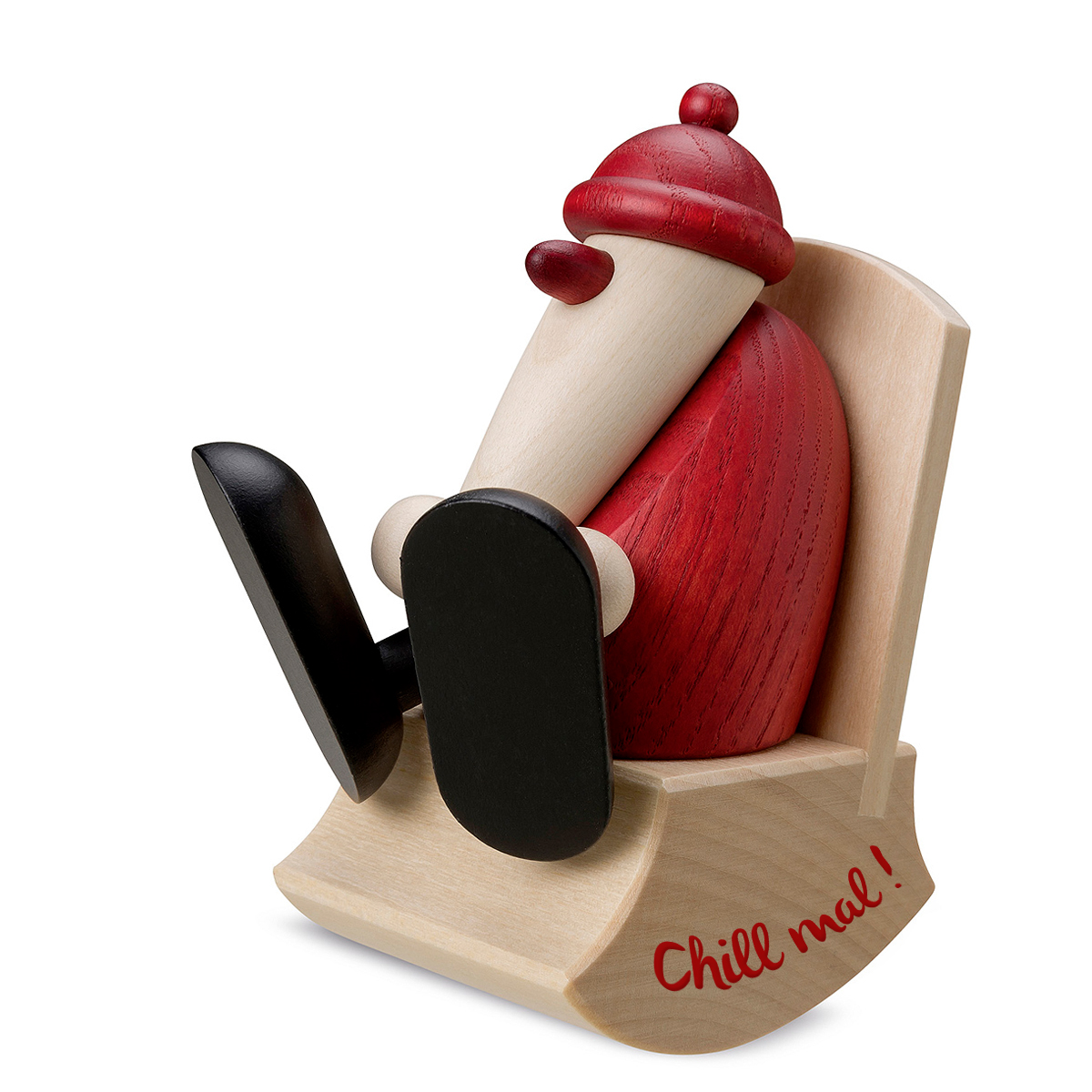 Weihnachtsmann im Schaukelstuhl, klein "Chill mal!"