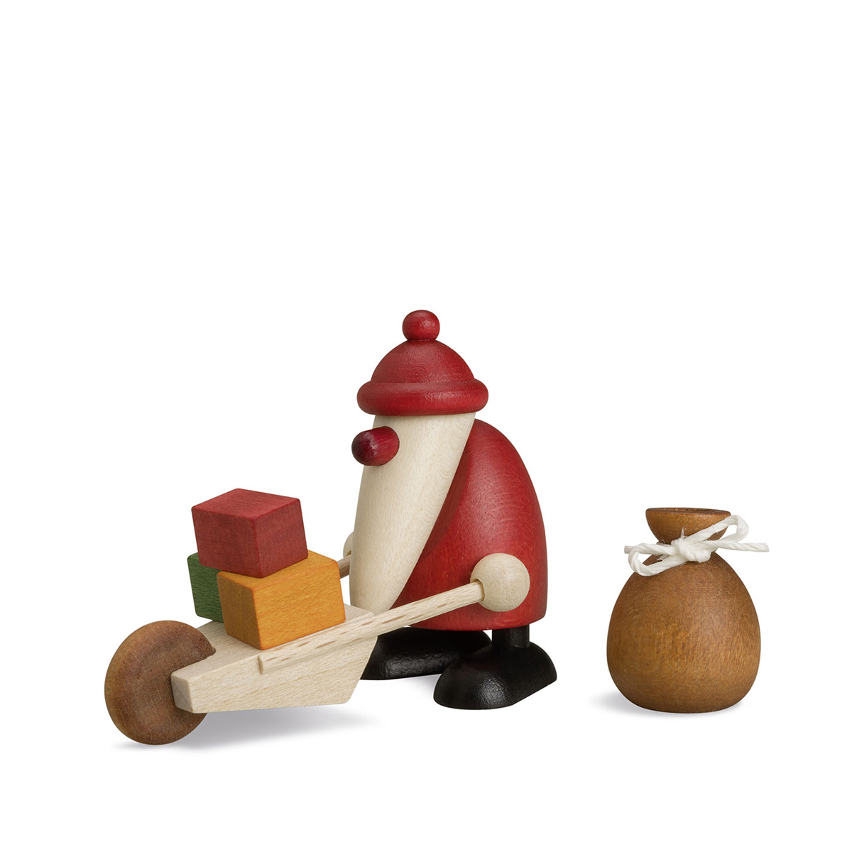 Miniaturset 3 | Weihnachtsmann mit Schubkarre und Sack