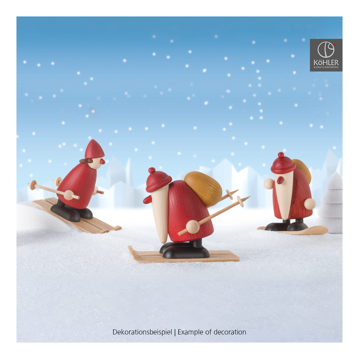 Weihnachtsmann auf Ski fahrend, klein