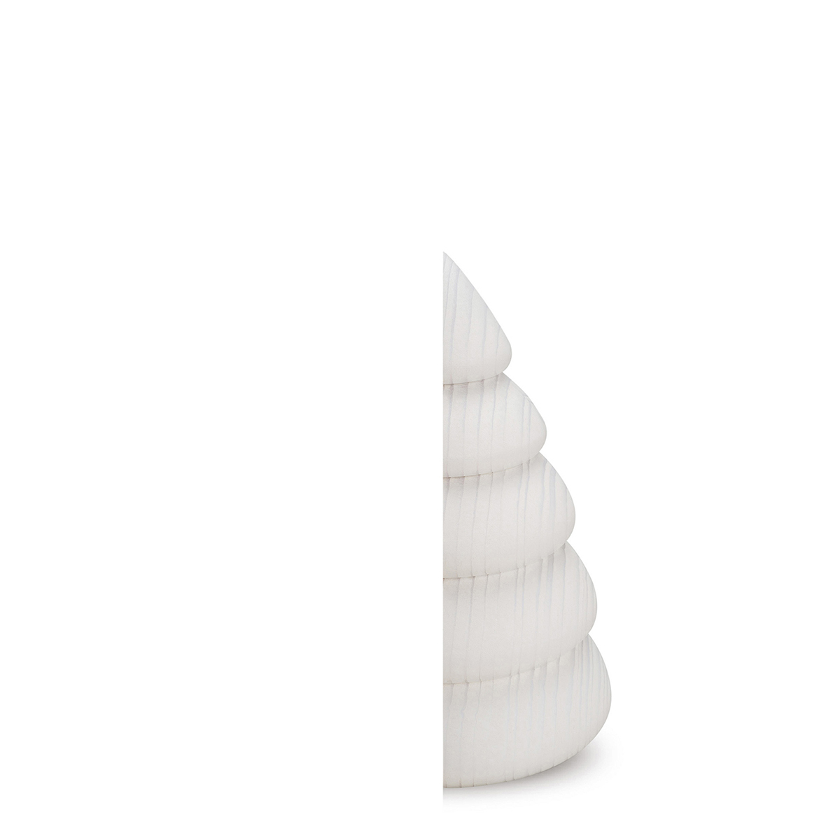 halber Winterbaum, mittel - 11,5 cm, weiß