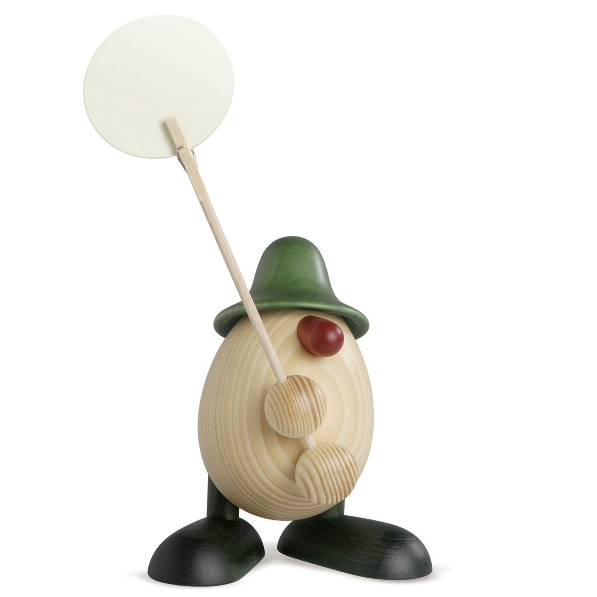 Eierkopf Willi mit Klammer, grün