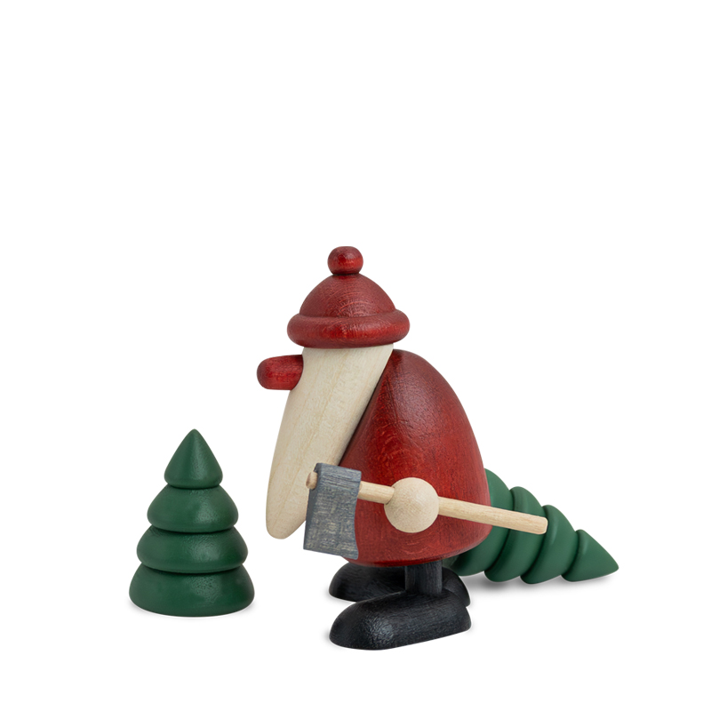 Miniaturset 9 | Weihnachtsmann mit Axt und Bäumen