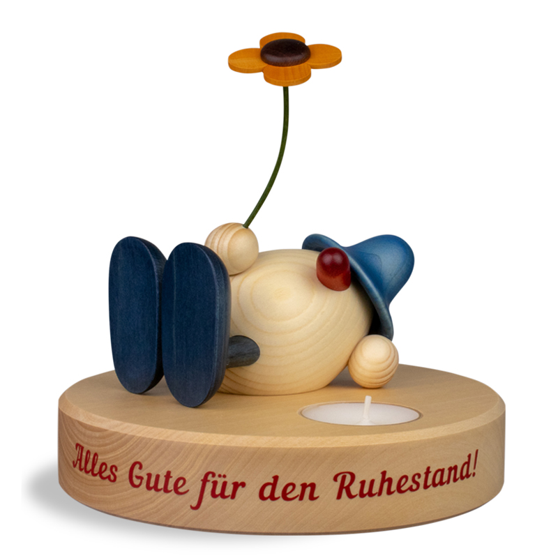 Dekorationssockel mit Teelicht, natur, personalisiert