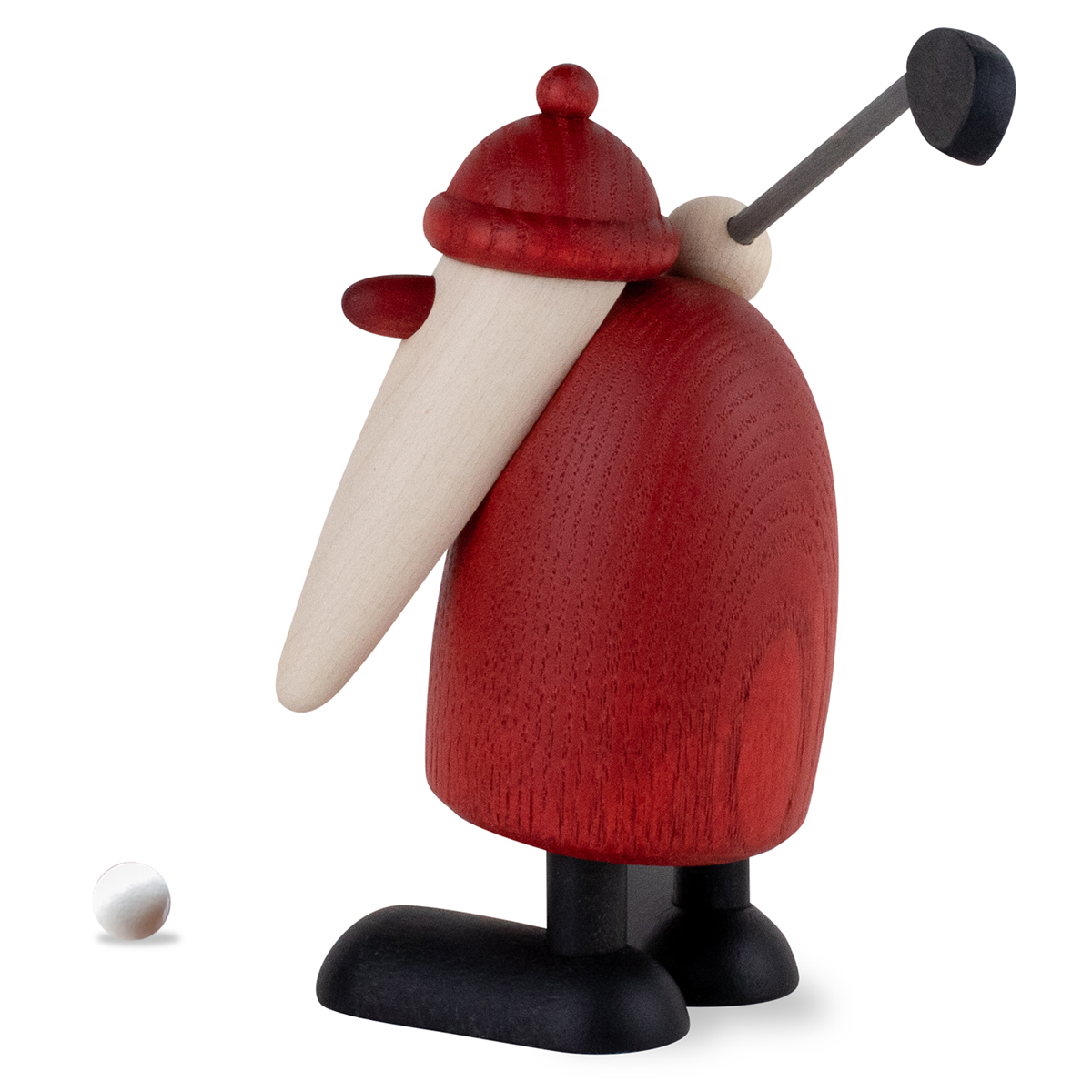Weihnachtsmann mit Golfschläger oben
