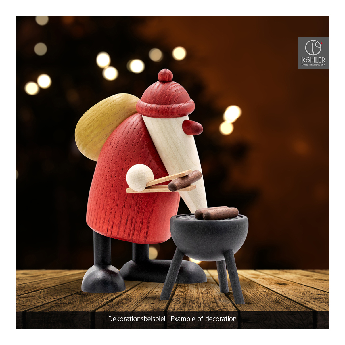 Santa Claus at the grill