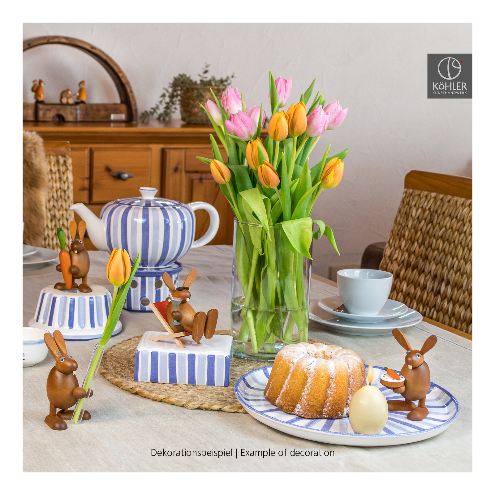NEU: Osterhase mit Blumenvase