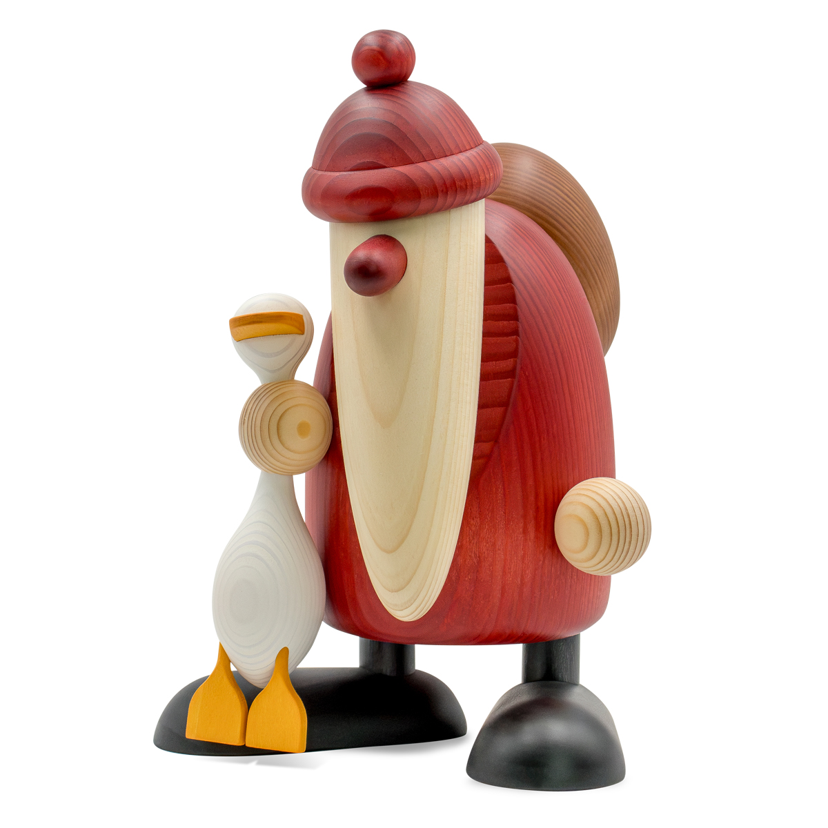 Weihnachtsmann mit Weihnachtsgans Auguste, groß