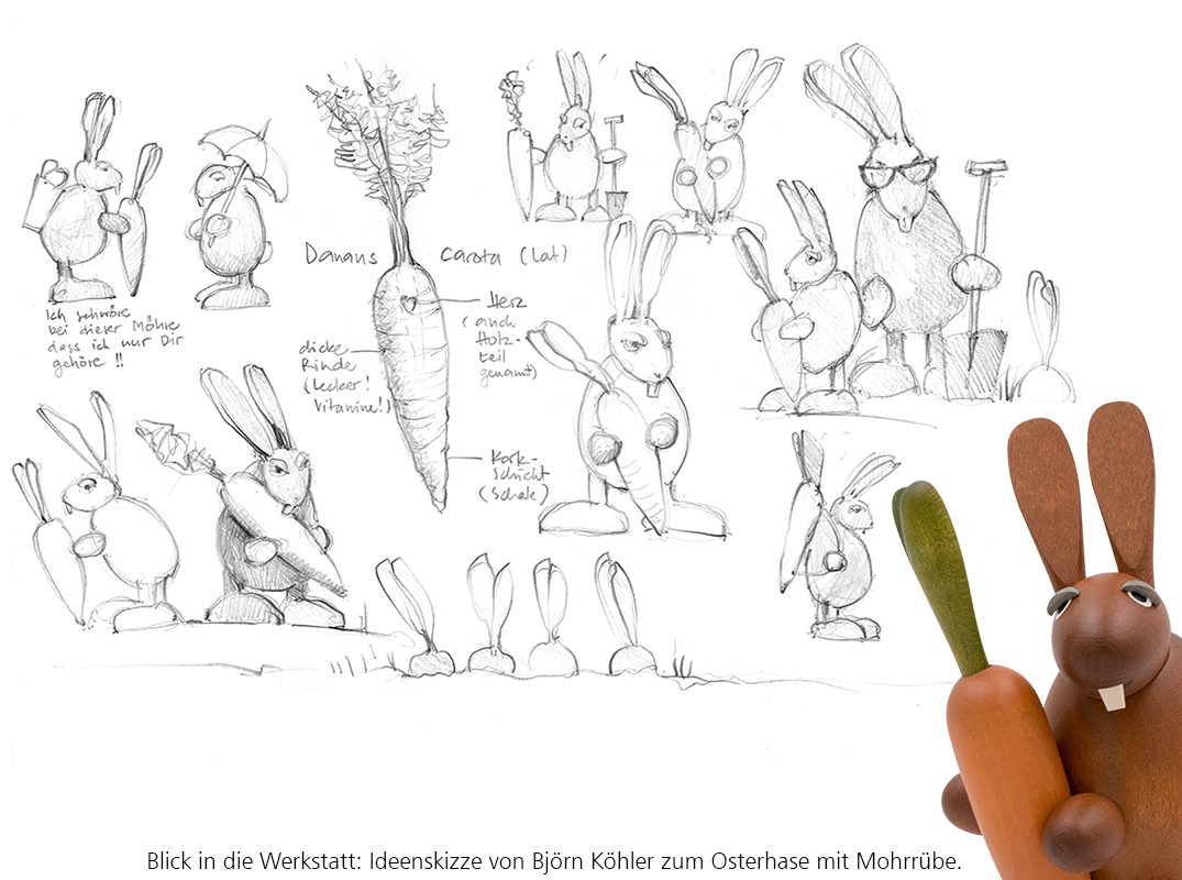 Osterhase mit Mohrrübe