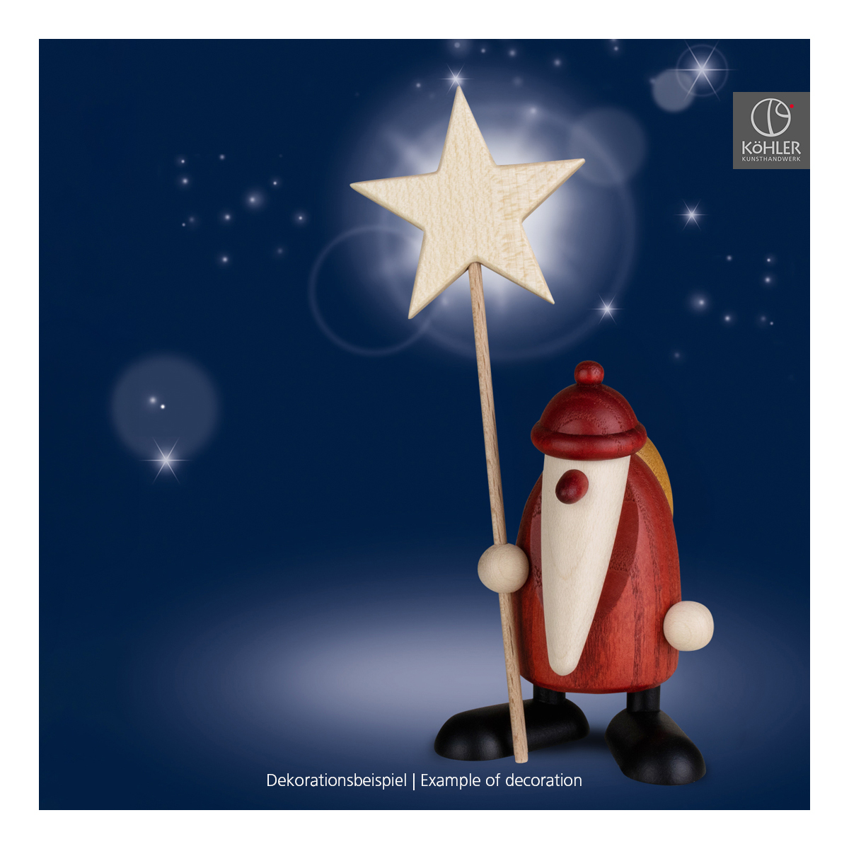 Weihnachtsmann mit Stern, klein