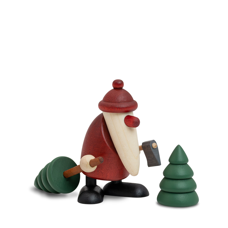 Miniaturset 9 | Weihnachtsmann mit Axt und Bäumen