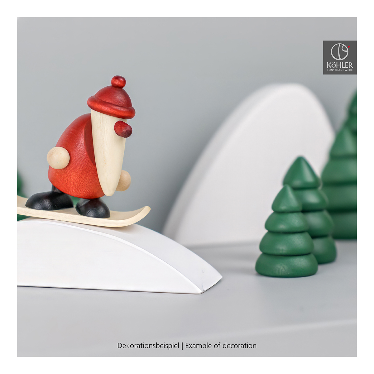Miniaturset 7 | Weihnachtsmann auf Snowboard mit Hügel