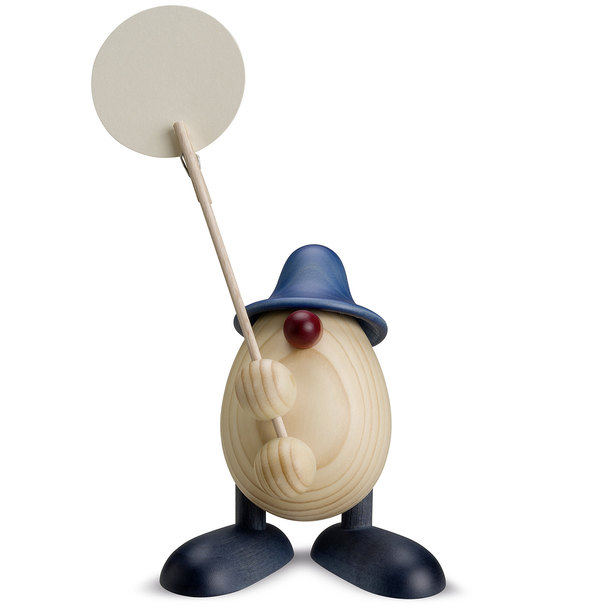 Eierkopf Willi mit Klammer, blau