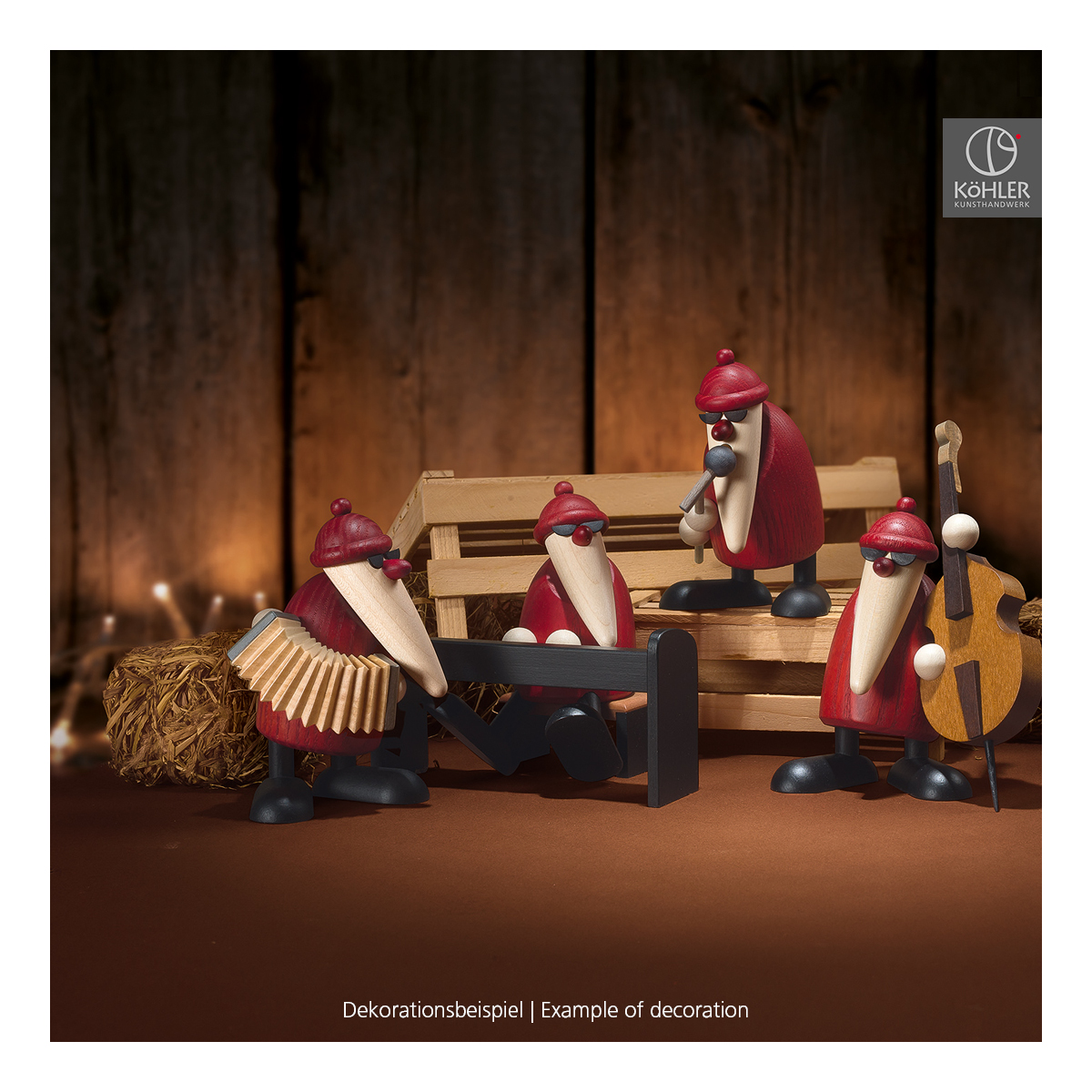 Weihnachtsmann mit Akkordeon